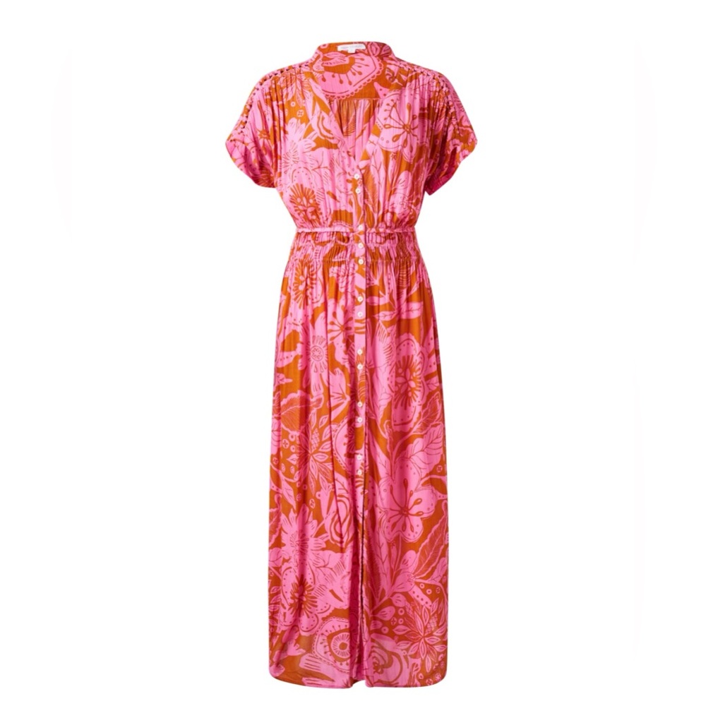 Poupette St. Barth Becky Pink Floral Dress